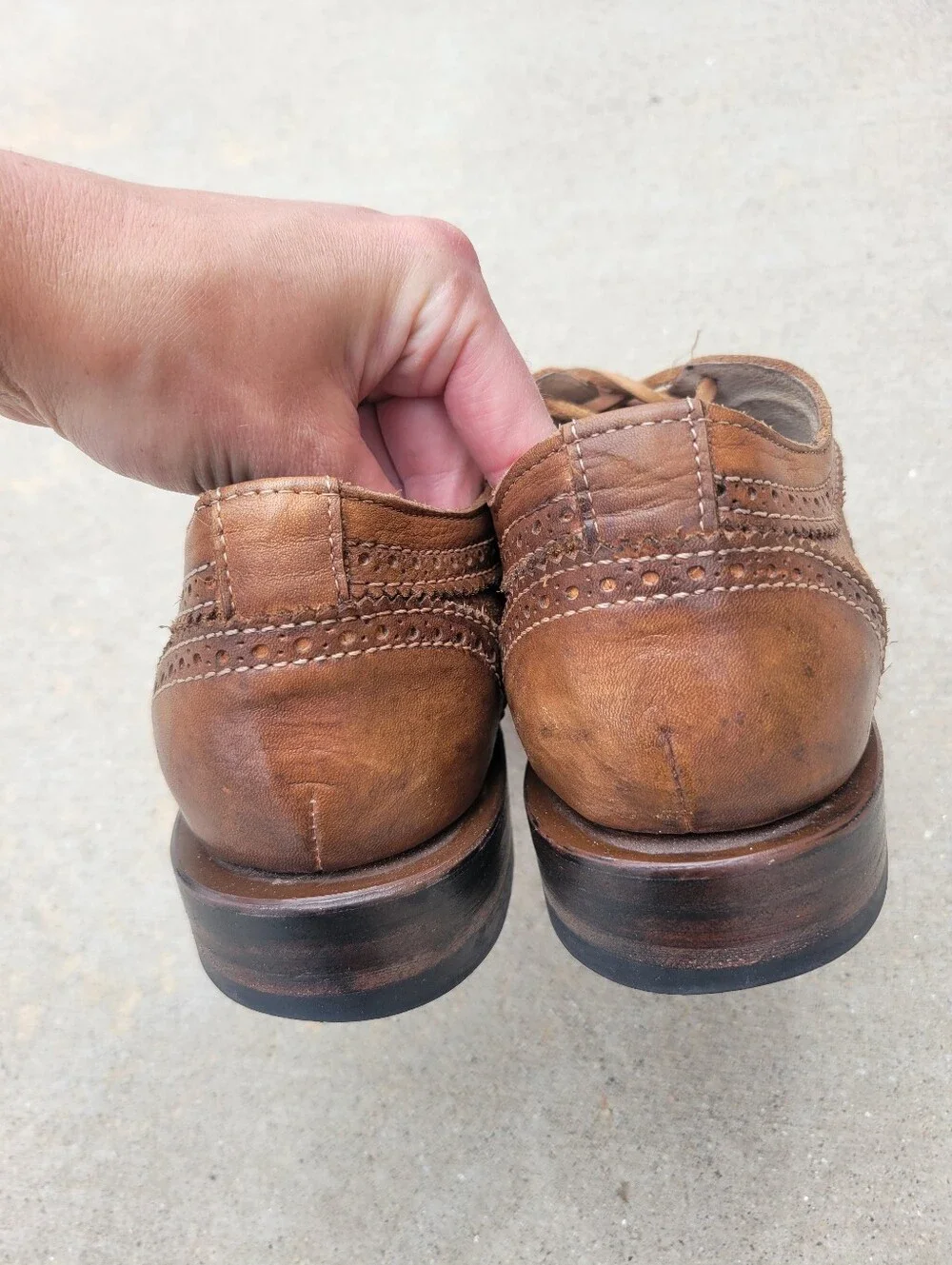 Freebird King Brown & Green Leather Oxford Wingtip Lace Up Shoes Mens 9